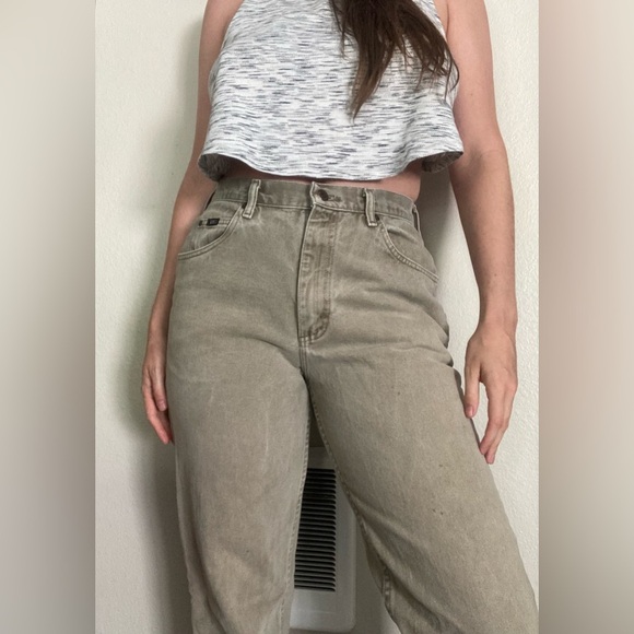 Vintage Lee Jeans Size 35X35 (Fit like a modern 30) Tan - Picture 12 of 15